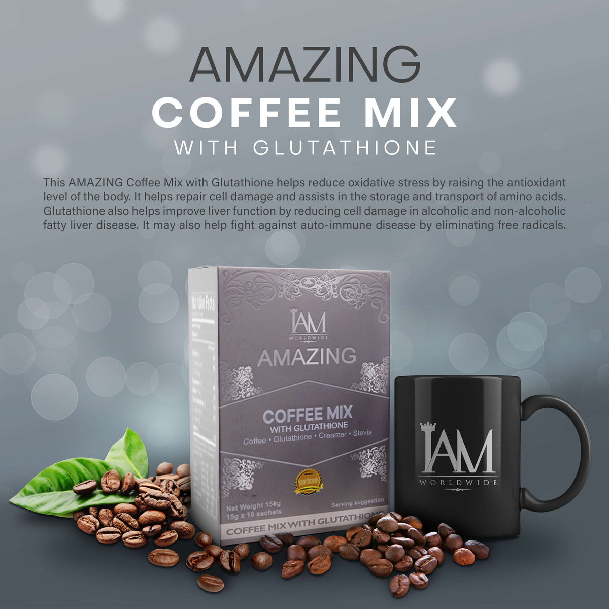 coffee glutathione Cris Cosmetics Glowming Caf Latte Powder Drink Mix infused with premium collagen and glutathione Amazing Coffee Mix with Glutathione