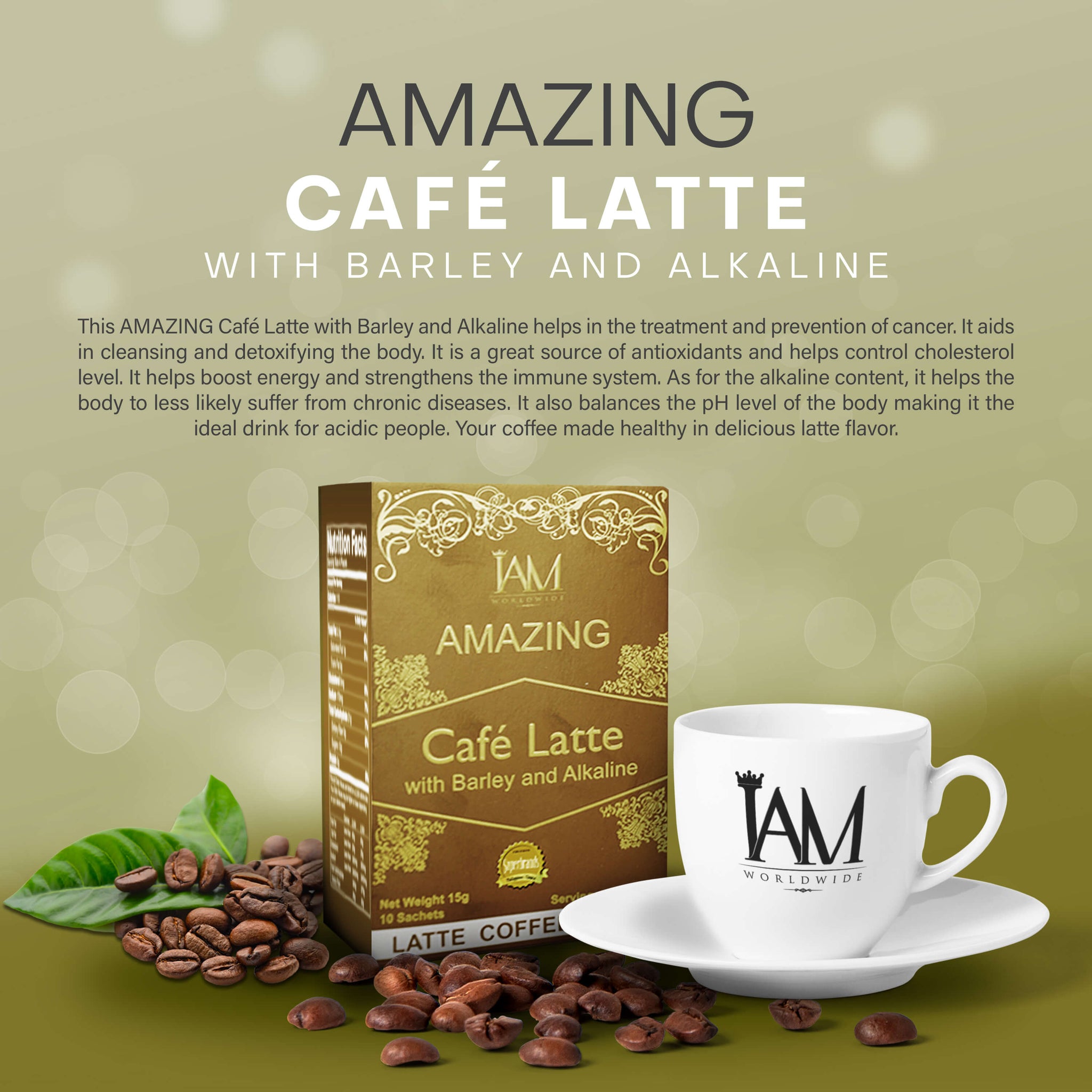 Amazing Cafe Mocha with Barley and Alkaline - IAM Worldwide